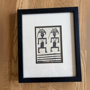 Vintage Cloth Prints Of Korhogo Senufo Ivory Coast Mid-century Framed